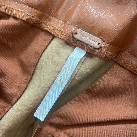 Free People Faux Leather Vegan Leather ‘Star Crossed Lovers’ Wide Leg Pant - Picture 9 of 10